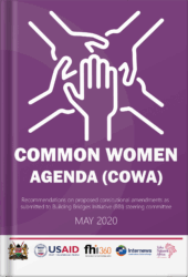 COWA Recommendations Submitted To BBI Steering Committee